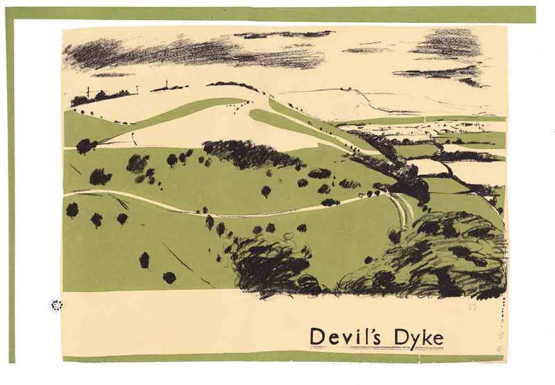 Devil's Dyke, screenprint
